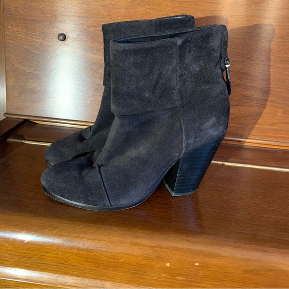 Rag & Bone Black Suede Ankle Boots - Picture 2 of 16